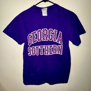 Y2K Purple with Pink Polka Dots Georgia Southern T-Shirt